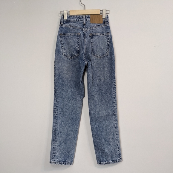 H&M Slim Straight High Ankle Jeans, Blue 0 - Picture 2 of 10